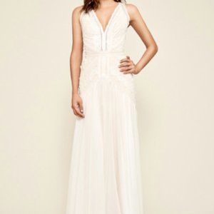 Tadashi Oreti Long Boho Inspired Bridal Dress